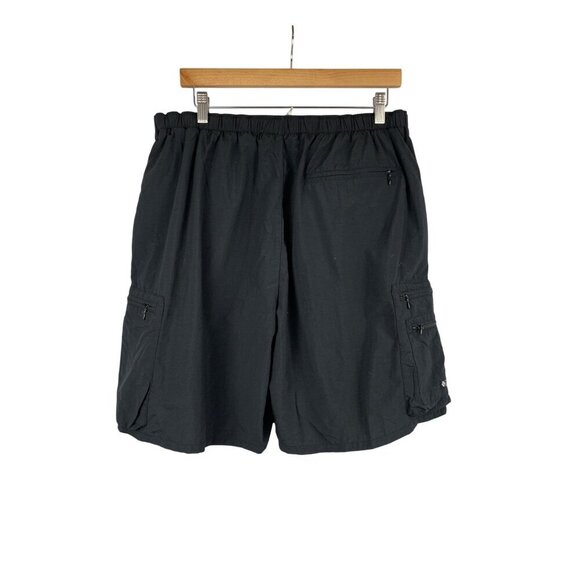Columbia MenS Black Cargo Hiking Shorts Adjustable Waist Outdoor Performance - Picture 2 of 4